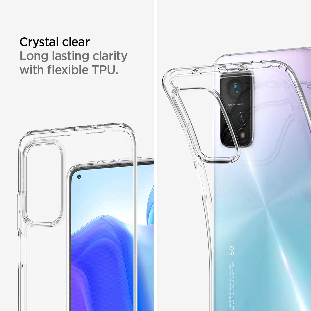 Spigen Liquid Crystal designed for Xiaomi Mi 10T and Mi 10T Pro case cover - Crystal Clear