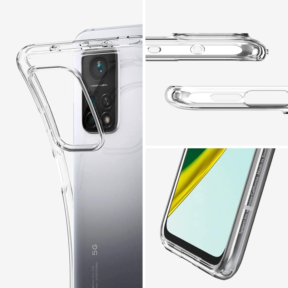 Spigen Liquid Crystal designed for Xiaomi Mi 10T and Mi 10T Pro case cover - Crystal Clear