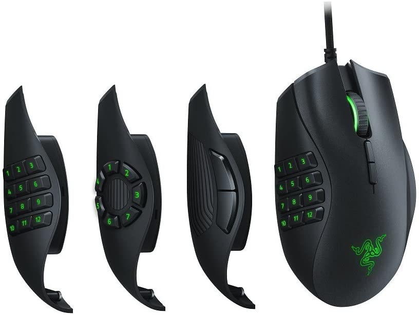 Razer Naga Trinity - Chroma Gaming Mouse Interchangeable Side Plates - Up to 19 Programmable buttons