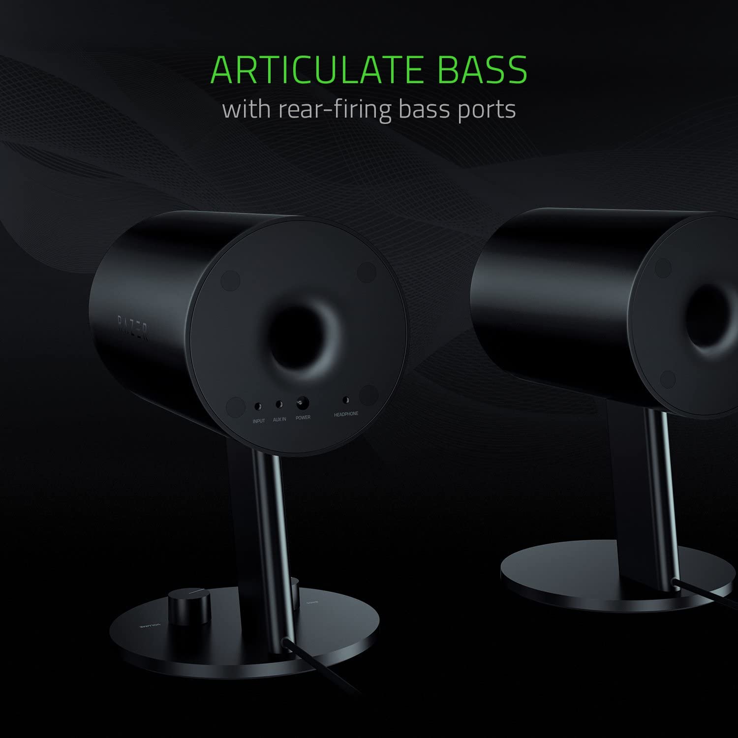 Razer Nommo: Custom Woven Fiberglass 3" Drivers - Rear-Facing Bass Ports RZ05-02450100-R3U1