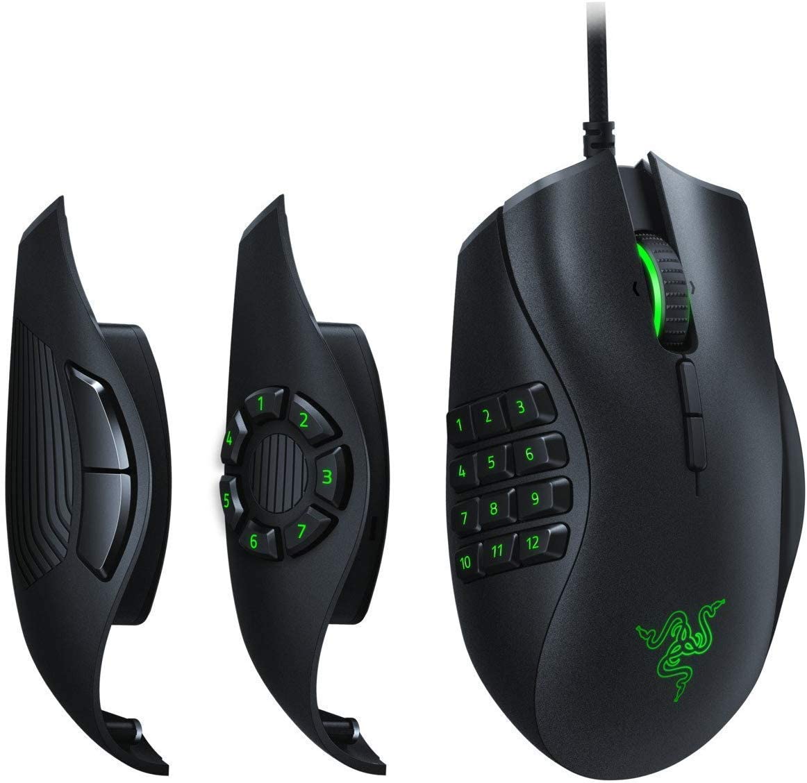 Razer Naga Trinity - Chroma Gaming Mouse Interchangeable Side Plates - Up to 19 Programmable buttons