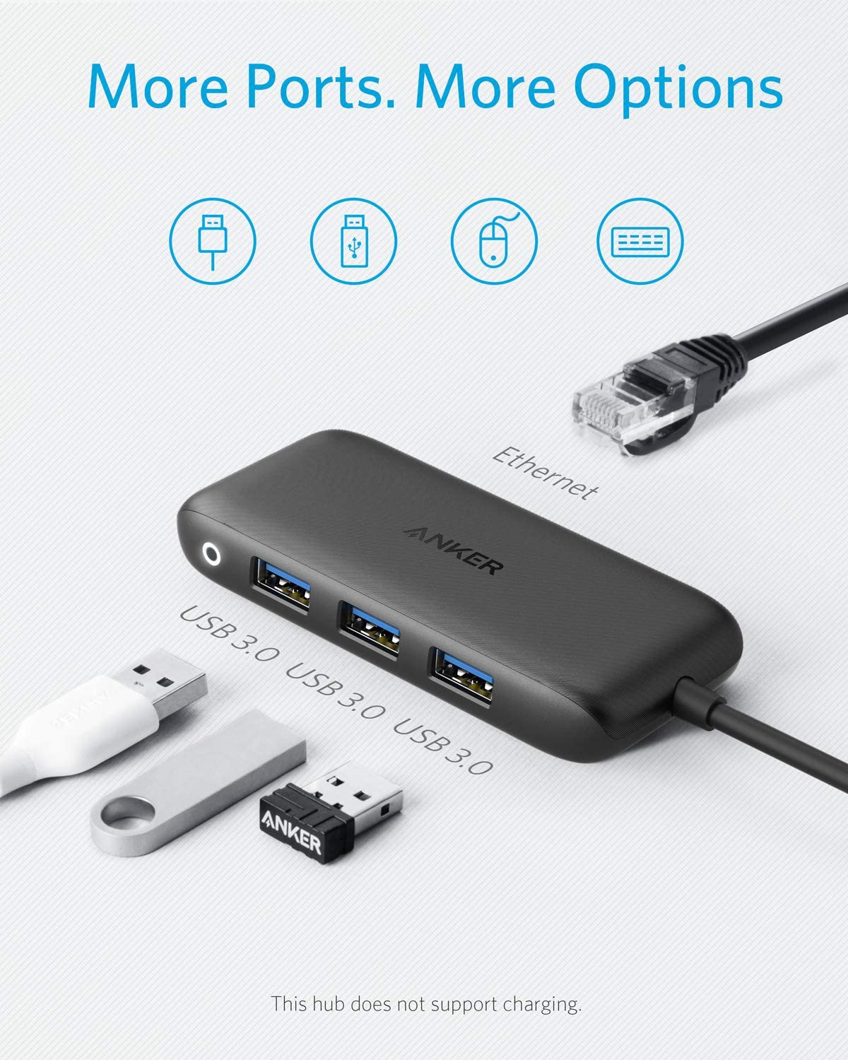 Anker Powerhub Classic 4-in-1 USB-C Hub Black - A8323011