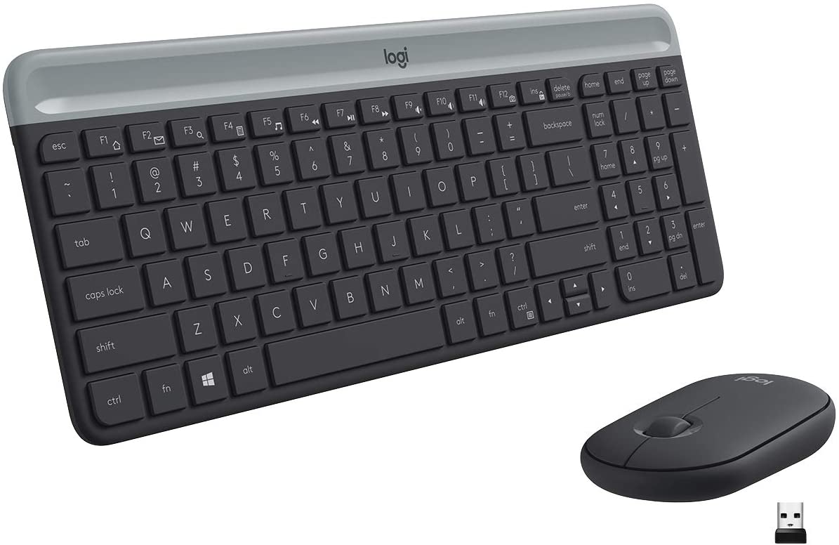 Logitech MK470 Slim Wireless Keyboard and Mouse Combo, Graphite