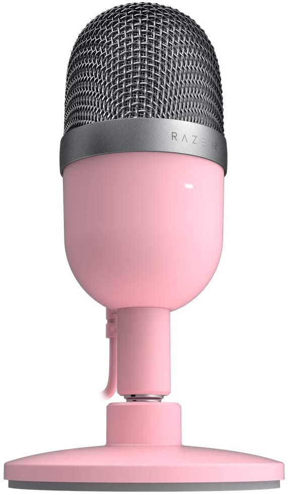 Razer Seiren Mini: Ultra-Precise Supercardioid Pickup Pattern - Professional Recording Quality - Quartz Pink (RZ19-03450200-R3M1)