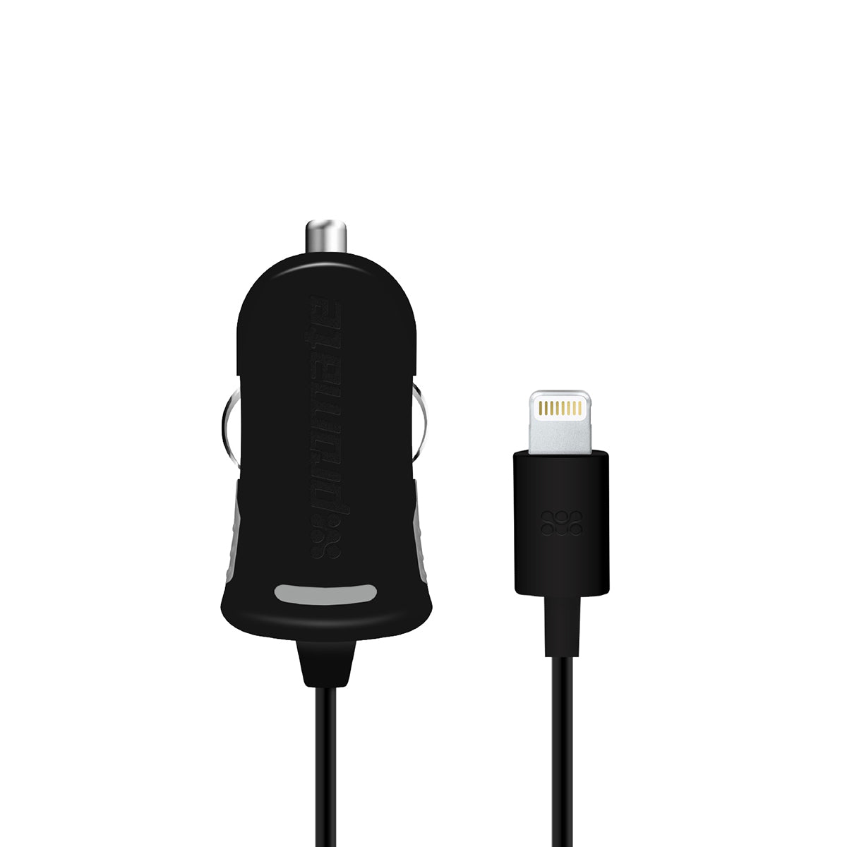 Promate - iPhone Car Charger, Ultra Compact Apple MFi Certified 2.1A Car Charger with 3 Feet Lightning Connector Cable and Short-Circuit Protection for iPhone, iPad, iPod and Lightning Connector Devices, ProChargeLT Black