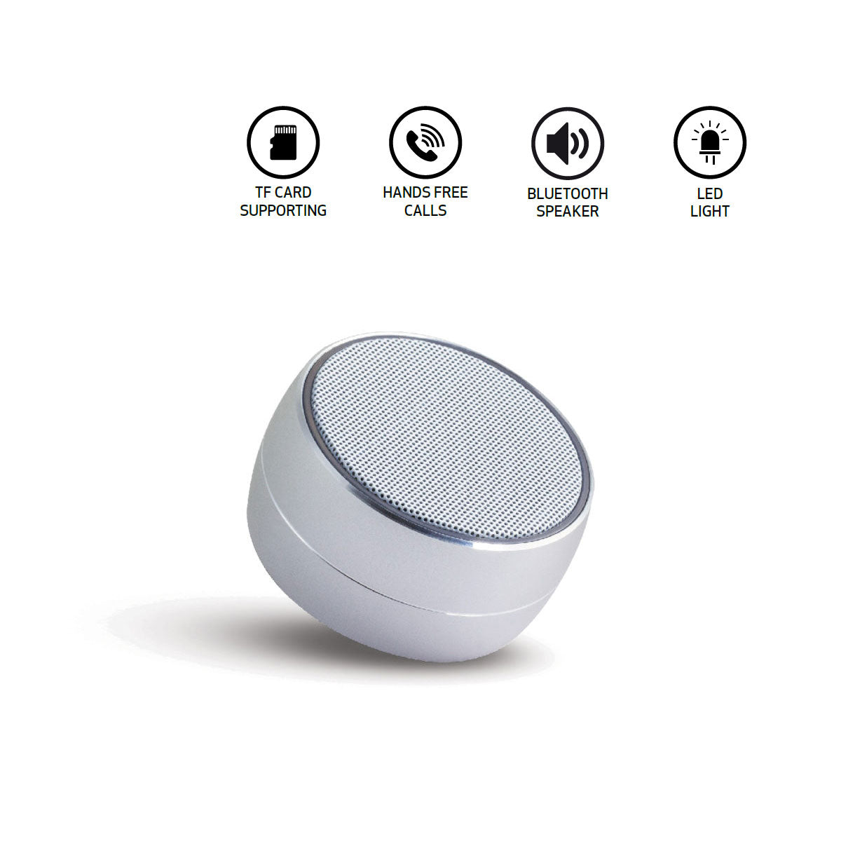 Round Metallic Bluetooth Speaker