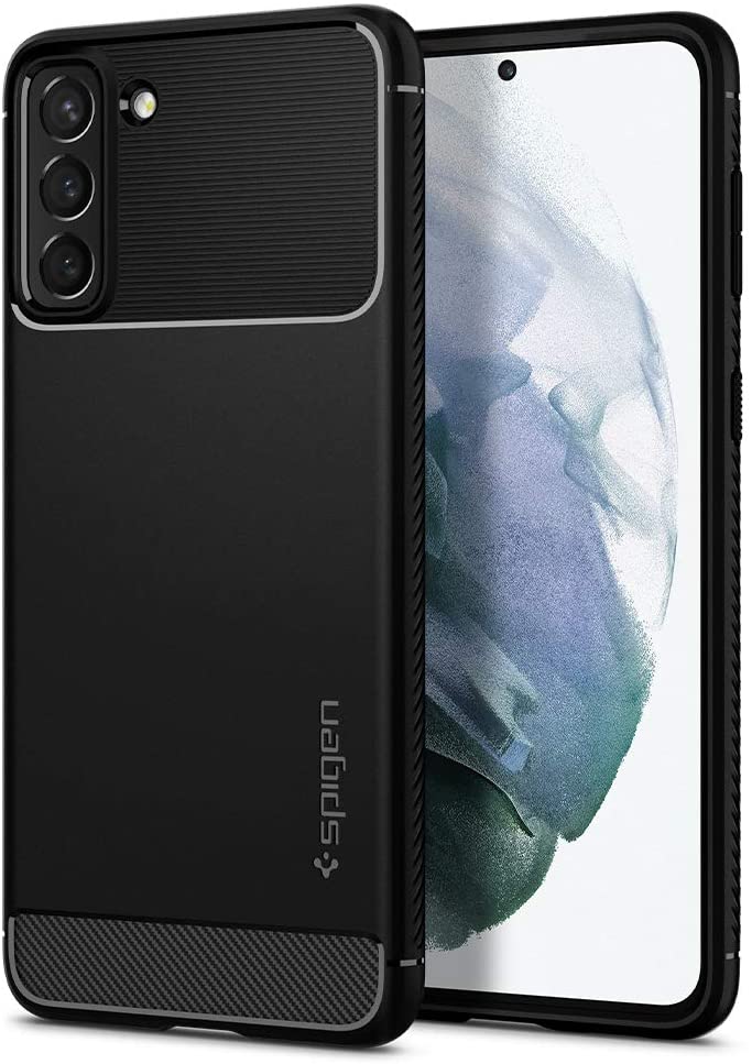 Spigen Rugged Armor designed for Samsung Galaxy S21 PLUS case cover - Matte Black