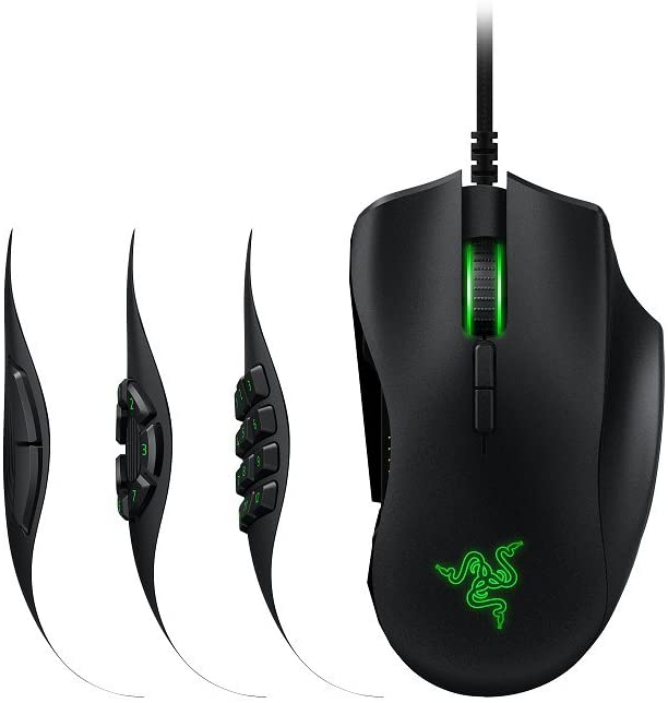 Razer Naga Trinity - Chroma Gaming Mouse Interchangeable Side Plates - Up to 19 Programmable buttons