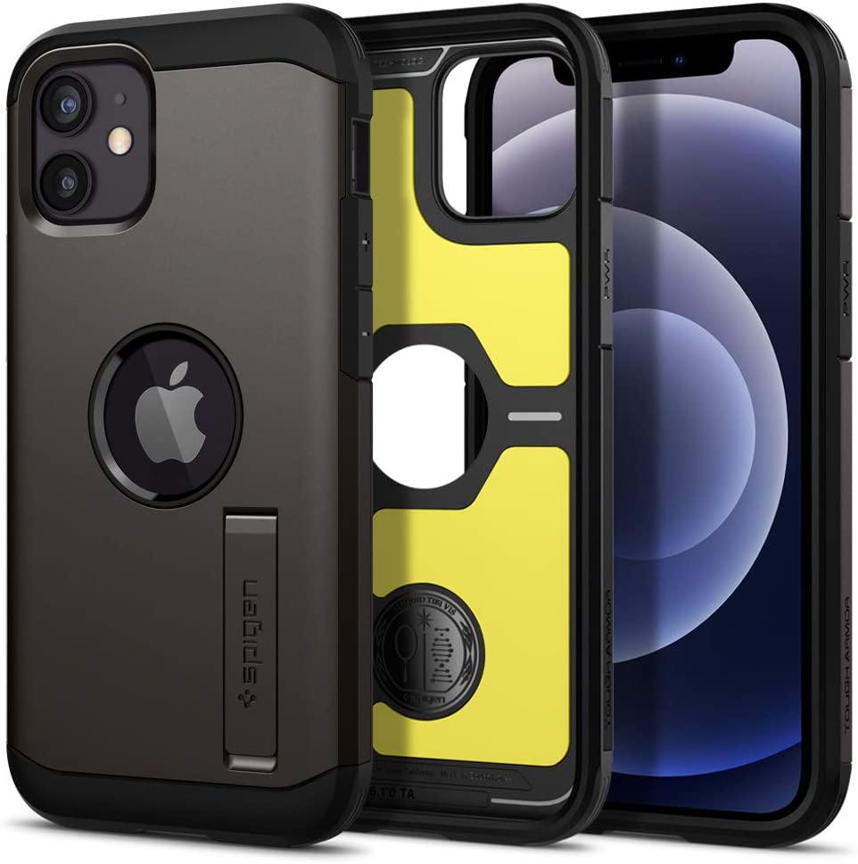 Spigen Tough Armor designed for iPhone 12 Mini case/cover with Extreme Impact Foam - Gunmetal