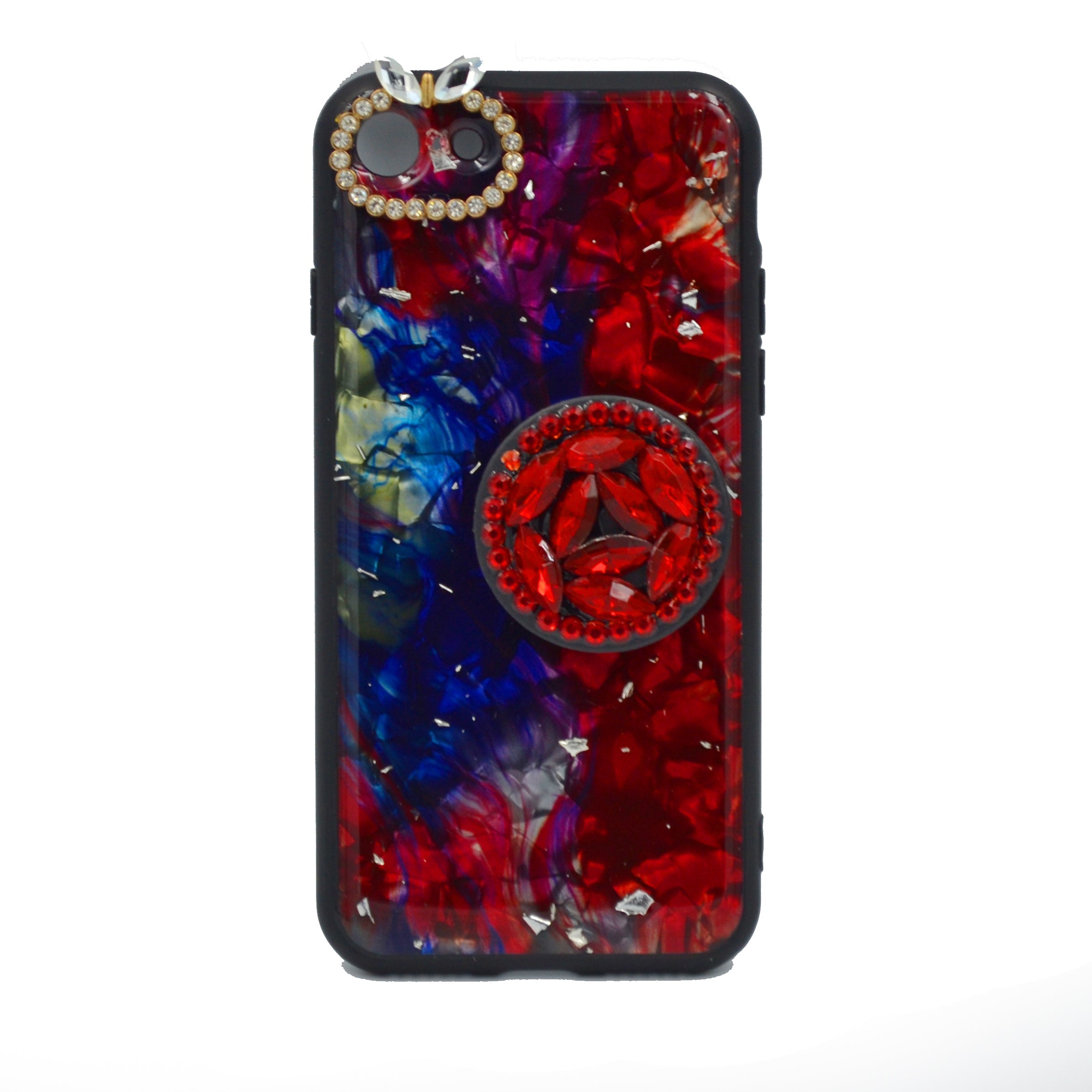 Crystal Pop Socket Case iPhone 8 - Red