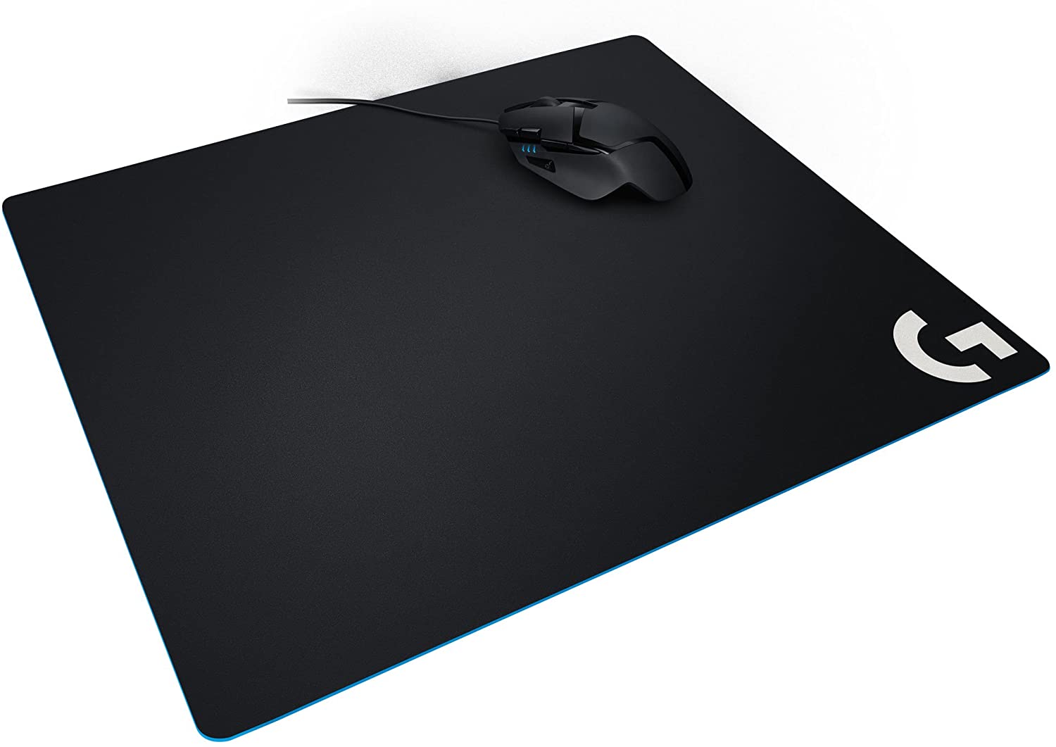 Logitech G640 Cloth Gaming Mouse Pad, 460 x 400mm, Thickness 3mm, For PC/Mac Mice - Black