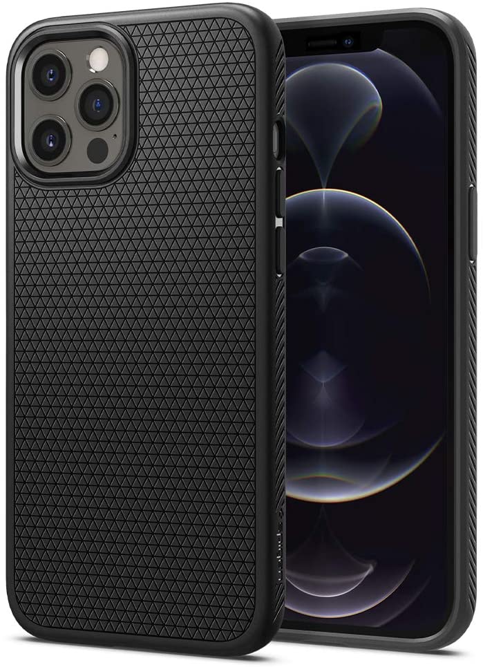 Spigen Liquid Air designed for iPhone 12 Pro MAX case/cover - Matte Black