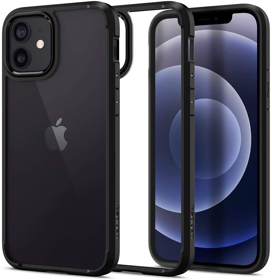 Spigen Ultra Hybrid designed for iPhone 12 case and iPhone 12 PRO case/cover (6-1 inch) - Matte Black