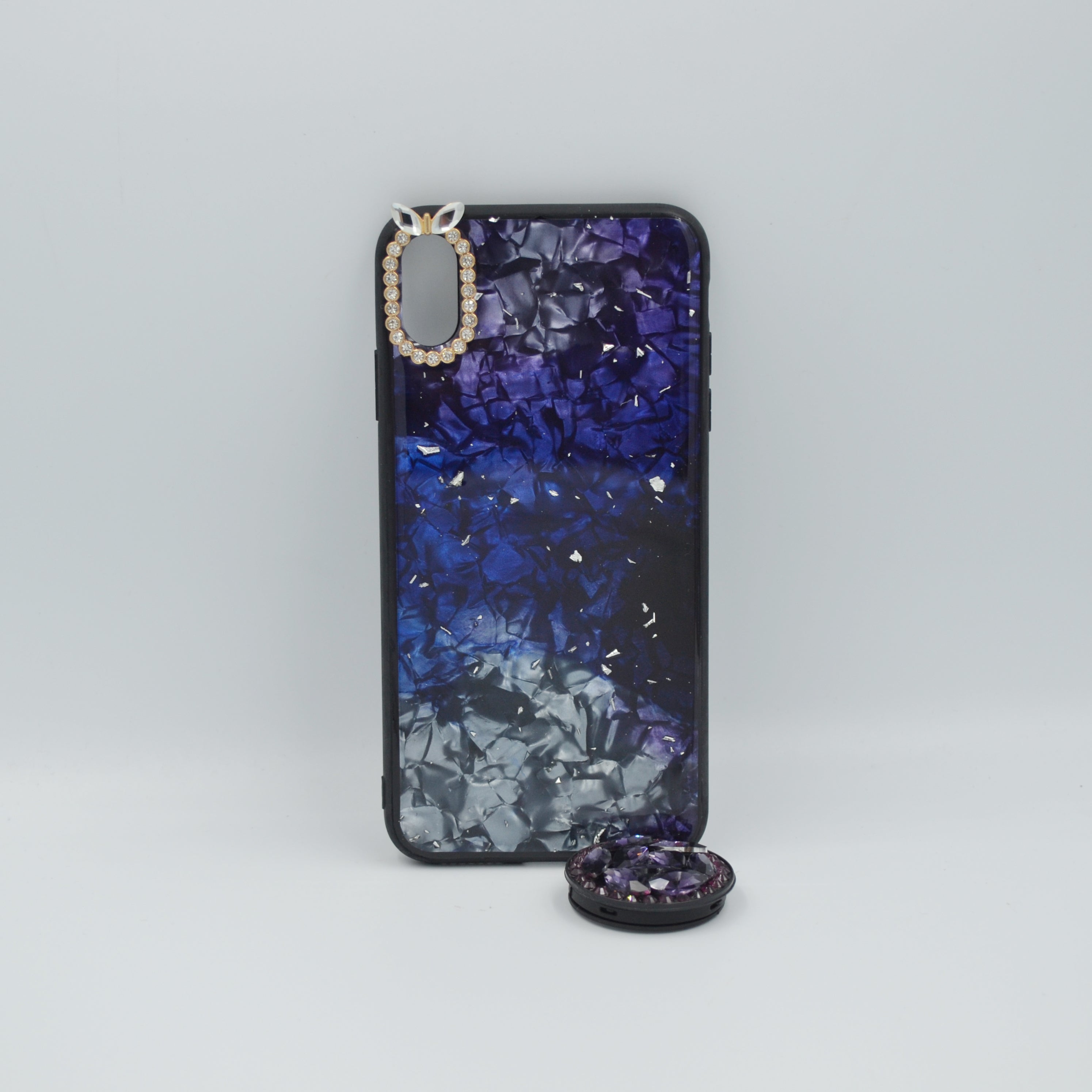 Crystal Pop Socket Case iPhone XS Max Blue